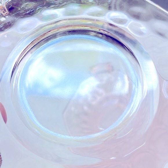 Pink Flamingo Depression Glass Cheese Plates Made by Heisey Matching Pair of 2 - Picture 7 of 10